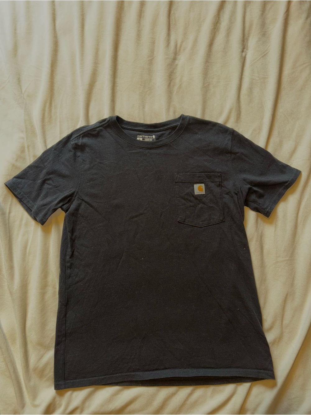 Carhartt Black Short-Sleeve Pocket Tee with Logo Patch